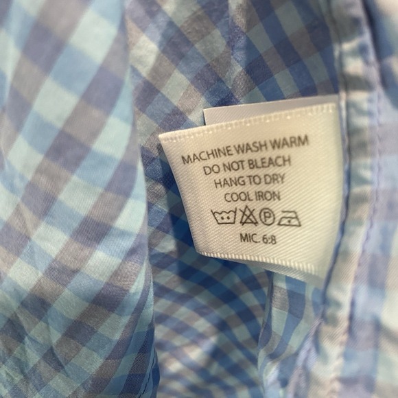 Calder Carmel Limited Edition Button Down Up Dress Shirt XXL Plaid Blue Cotton - Picture 7 of 8